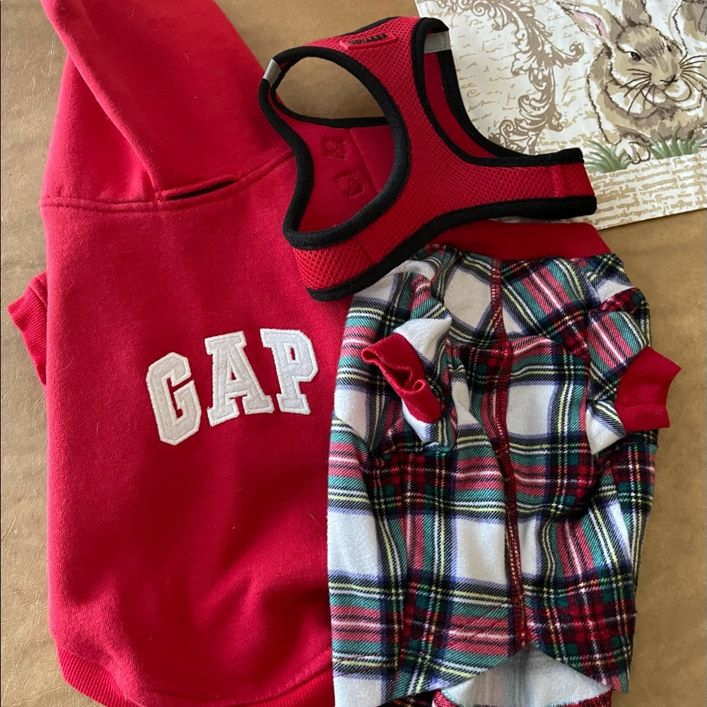 3 piece dog harness and clothes